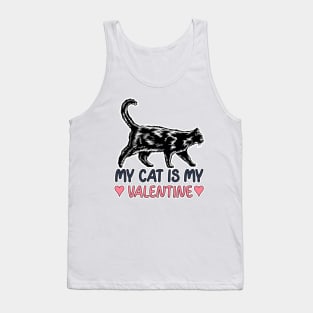 My Cat is my Valentine Tank Top